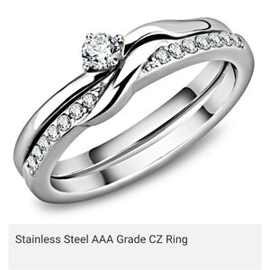 New Stainless Steel AAA Grade  CZ Ring